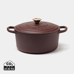 Vue VINGA Marmite en fonte émaillée 5.5L Monte de couleur rouge| Krokrodeal