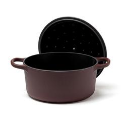Vue VINGA Marmite en fonte émaillée 5.5L Monte de couleur rouge| Krokrodeal
