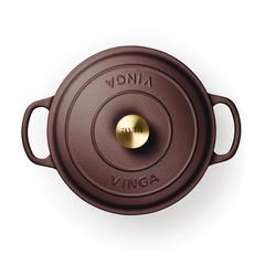Vue VINGA Marmite en fonte émaillée 5.5L Monte de couleur rouge| Krokrodeal
