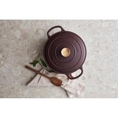 Vue VINGA Marmite en fonte émaillée 5.5L Monte de couleur rouge| Krokrodeal