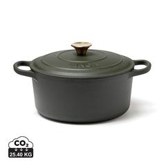 Vue VINGA Marmite en fonte émaillée 5.5L Monte de couleur vert| Krokrodeal