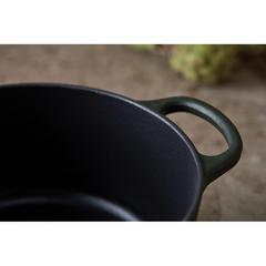 Vue VINGA Marmite en fonte émaillée 5.5L Monte de couleur vert| Krokrodeal