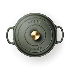 Vue VINGA Marmite en fonte émaillée 5.5L Monte de couleur vert| Krokrodeal