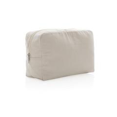 Vue Trousse de toilette en toile recyclée non teintée Aware™ de couleur blanc| Krokrodeal
