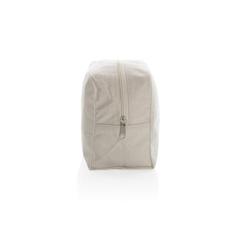 Vue Trousse de toilette en toile recyclée non teintée Aware™ de couleur blanc| Krokrodeal
