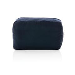 Vue Trousse de toilette en toile recyclée non teintée Aware™ de couleur bleu| Krokrodeal