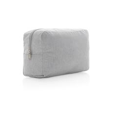 Vue Trousse de toilette en toile recyclée non teintée Aware™ de couleur gris| Krokrodeal