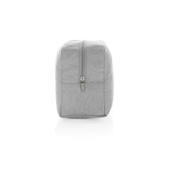Vue Trousse de toilette en toile recyclée non teintée Aware™ de couleur gris| Krokrodeal