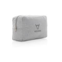 Vue Trousse de toilette en toile recyclée non teintée Aware™ de couleur gris| Krokrodeal