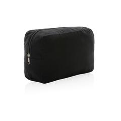 Vue Trousse de toilette en toile recyclée non teintée Aware™ de couleur noir| Krokrodeal