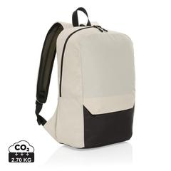 Vue Sac à dos ordinateur 15.6'' en rPET AWARE™ Kazu de couleur blanc| Krokrodeal
