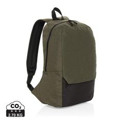 Vue Sac à dos ordinateur 15.6'' en rPET AWARE™ Kazu de couleur vert| Krokrodeal