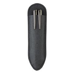 Vue Parure de stylos en cuir recyclé de couleur gris| Krokrodeal