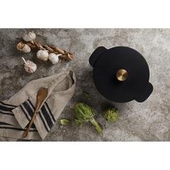 Vue Cocotte 26cm en fonte Ukiyo de couleur noir| Krokrodeal