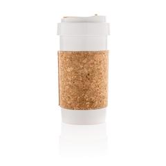 Vue Mug en PLA et liège de couleur blanc| Krokrodeal