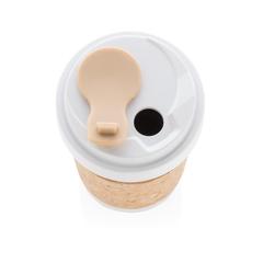 Vue Mug en PLA et liège de couleur blanc| Krokrodeal