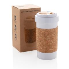 Vue Mug en PLA et liège de couleur blanc| Krokrodeal