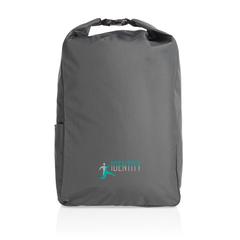 Vue Sac à dos rolltop en rPET Impact AWARE™ de couleur gris| Krokrodeal