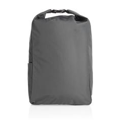 Vue Sac à dos rolltop en rPET Impact AWARE™ de couleur gris| Krokrodeal