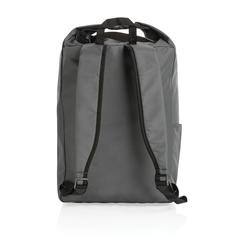 Vue Sac à dos rolltop en rPET Impact AWARE™ de couleur gris| Krokrodeal