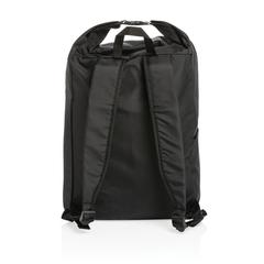 Vue Sac à dos rolltop en rPET Impact AWARE™ de couleur noir| Krokrodeal