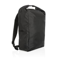 Vue Sac à dos rolltop en rPET Impact AWARE™ de couleur noir| Krokrodeal