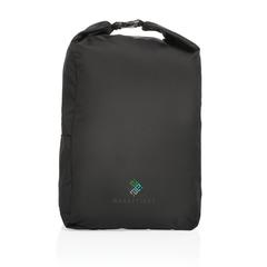 Vue Sac à dos rolltop en rPET Impact AWARE™ de couleur noir| Krokrodeal
