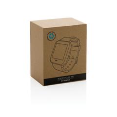 Vue Montre connectée FIT en TPU recyclé RCS de couleur noir| Krokrodeal