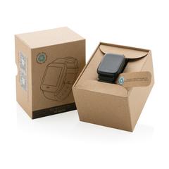 Vue Montre connectée FIT en TPU recyclé RCS de couleur noir| Krokrodeal