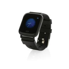 Vue Montre connectée FIT en TPU recyclé RCS de couleur noir| Krokrodeal