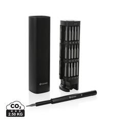 Vue Set de tournevis 56 pcs en aluminium recyclé RCS Gear X de couleur noir| Krokrodeal