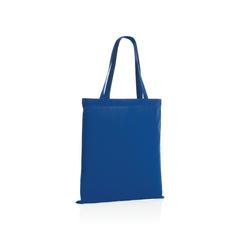 Vue Sac tote bag en coton recyclé 145 gr Impact AWARE™ de couleur bleu| Krokrodeal