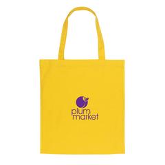 Vue Sac tote bag en coton recyclé 145 gr Impact AWARE™ de couleur jaune| Krokrodeal