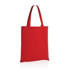 Vue Sac tote bag en coton recyclé 145 gr Impact AWARE™ de couleur rouge| Krokrodeal