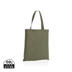 Vue Sac tote bag en coton recyclé 145 gr Impact AWARE™ de couleur vert| Krokrodeal