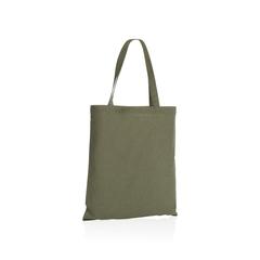 Vue Sac tote bag en coton recyclé 145 gr Impact AWARE™ de couleur vert| Krokrodeal