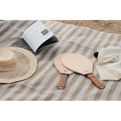 Vue Vinga Jeu de tennis sur la plage Colos de couleur marron| Krokrodeal