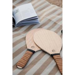 Vue Vinga Jeu de tennis sur la plage Colos de couleur marron| Krokrodeal