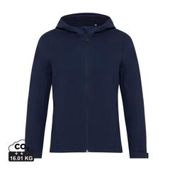 Vue Veste femme soft shell en polyester recyclé Iqoniq Makalu de couleur bleu| Krokrodeal