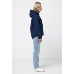 Vue Veste femme soft shell en polyester recyclé Iqoniq Makalu de couleur bleu| Krokrodeal