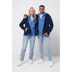Vue Veste femme soft shell en polyester recyclé Iqoniq Makalu de couleur bleu| Krokrodeal
