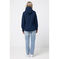 Vue Veste femme soft shell en polyester recyclé Iqoniq Makalu de couleur bleu| Krokrodeal