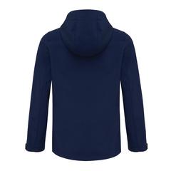 Vue Veste femme soft shell en polyester recyclé Iqoniq Makalu de couleur bleu| Krokrodeal
