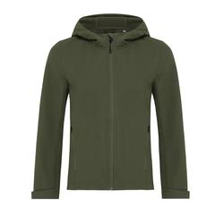 Vue Veste femme soft shell en polyester recyclé Iqoniq Makalu de couleur vert| Krokrodeal
