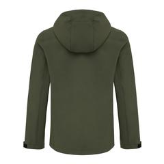 Vue Veste femme soft shell en polyester recyclé Iqoniq Makalu de couleur vert| Krokrodeal