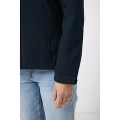 Vue Veste femme soft shell en polyester recyclé Iqoniq Makalu de couleur noir| Krokrodeal