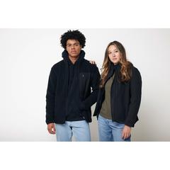 Vue Veste femme soft shell en polyester recyclé Iqoniq Makalu de couleur noir| Krokrodeal