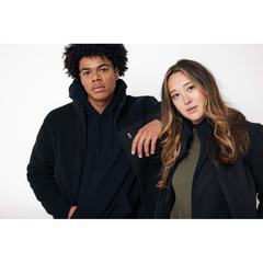 Vue Veste femme soft shell en polyester recyclé Iqoniq Makalu de couleur noir| Krokrodeal