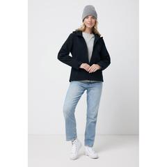 Vue Veste femme soft shell en polyester recyclé Iqoniq Makalu de couleur noir| Krokrodeal