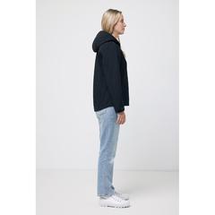 Vue Veste femme soft shell en polyester recyclé Iqoniq Makalu de couleur noir| Krokrodeal